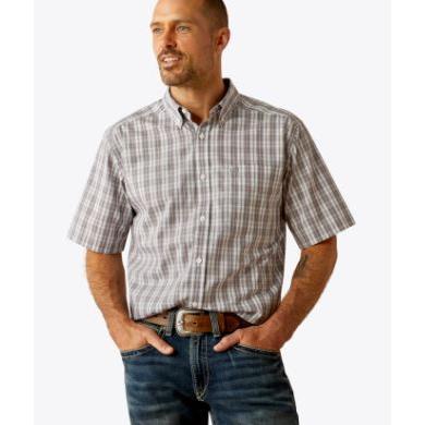Ariat Men's Short Sleeve Wrinkle Free Onyx Classic Fit Shirt- Black