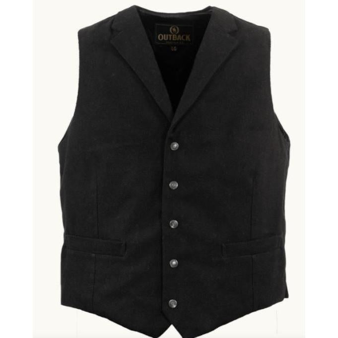 Outback Men's Jesse Canvas Vest-Brown