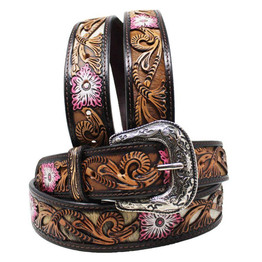 Western Unisex 1 1/2" Tooled Belt
