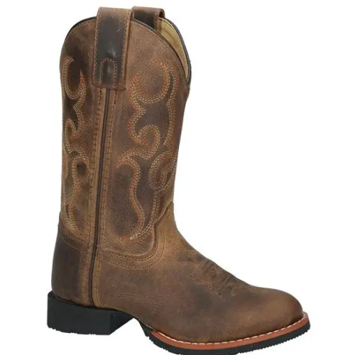 Smoky Mountain Boots Kid's Showdown Western Boot- Brown Oil Distressed - Irvine Tack & Western Wear