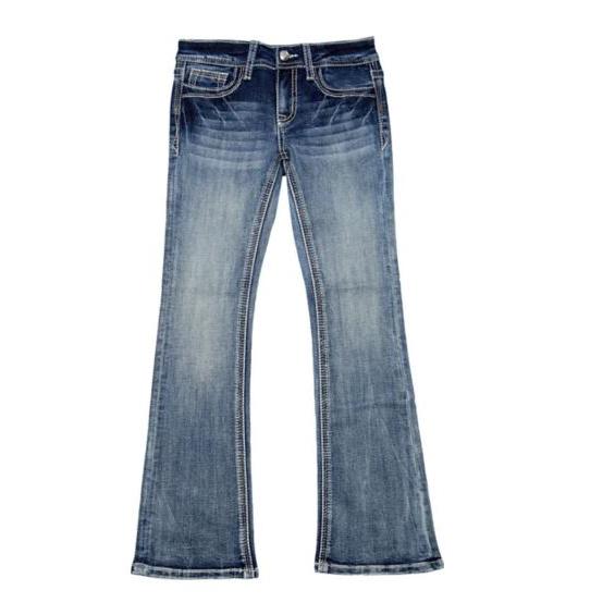 Grace in LA Girl's's Indian Headdress Jean-Midnight Wash