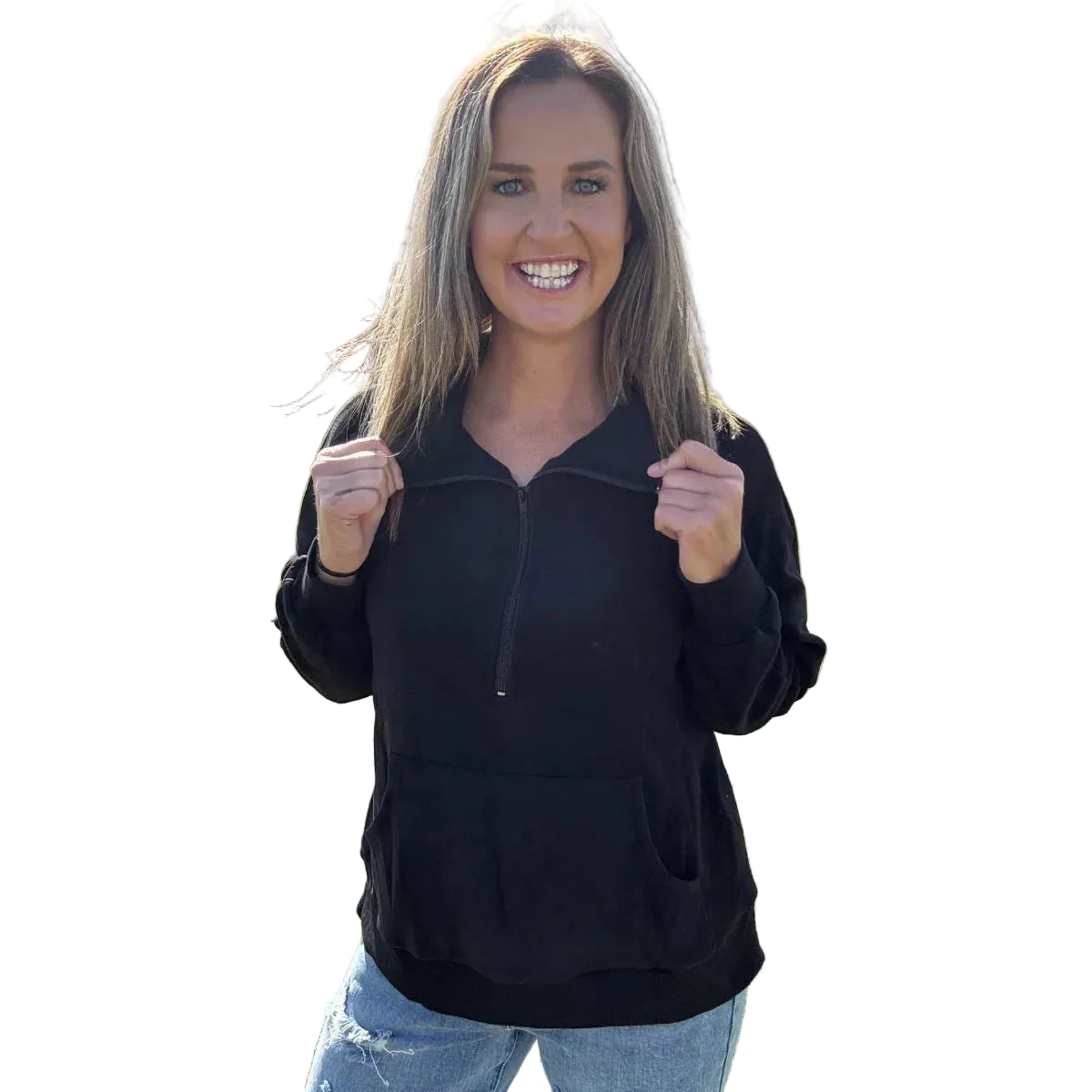 Sterling Kreek Women's Long Sleeve Under The Stars Pullover- Black - Irvine Tack & Western Wear