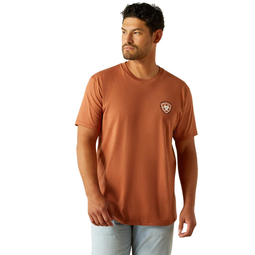 Ariat Men's Short Sleeve LOFT Simple Seal Tee Shirt- Chutney
