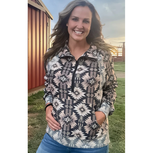 Sterling Kreek Canyon Echo Long Sleeve Pullover- Multi