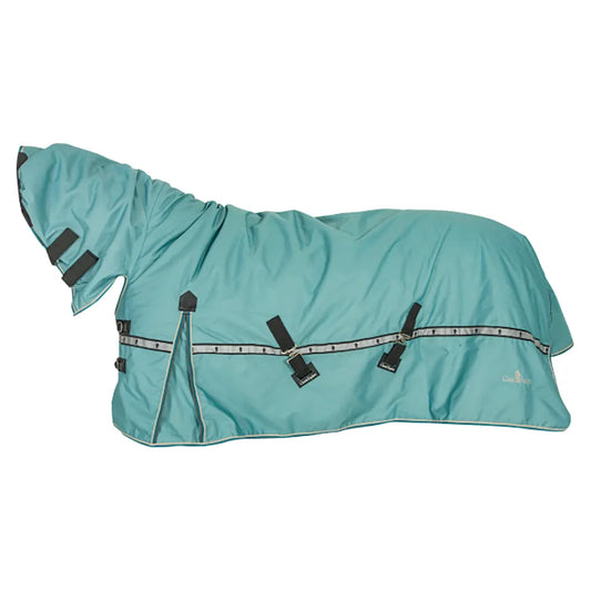Classic Equine 10K Cross Trainer Hooded Winter Blanket - Aloha Blue
