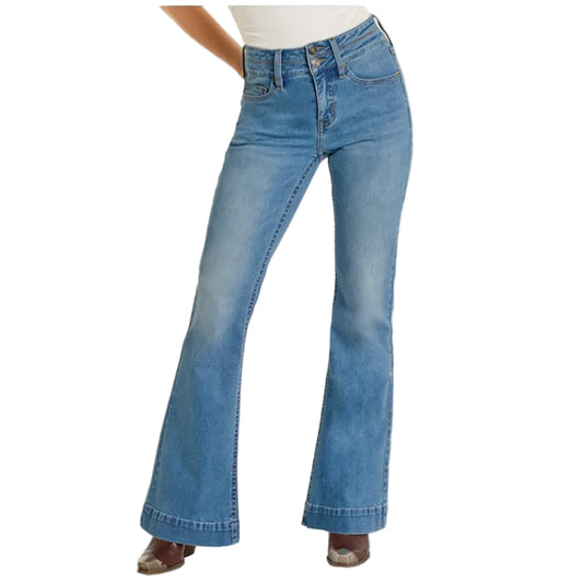 Rock & Roll Women's Double Waistband HR Trouser - Medium Vintage