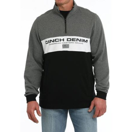 Cinch Men's Long Sleeve 1/4 zip Pullover- Multi