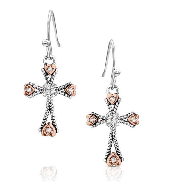 Montana Faith in my Heart Cross Earrings