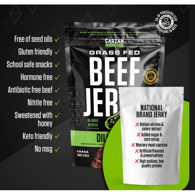 Carzan Dill Pickle Jerky Bags- 75g - Irvine Tack & Western Wear