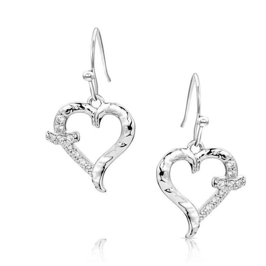 Montana Silversmiths With Love Heart Earrings