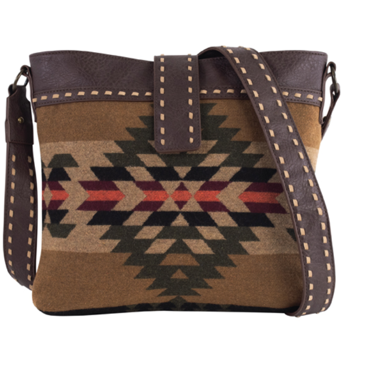 Justin Women's Aztec Crossbody Bag with Buckstitch- Multi