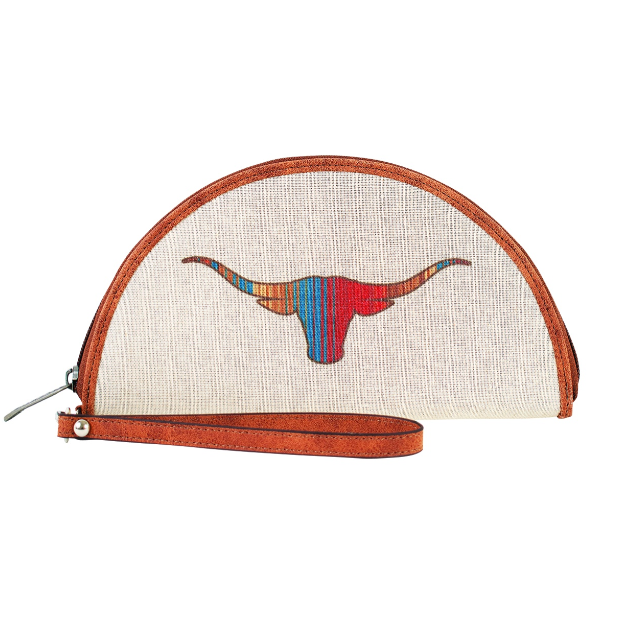 Justin Women's Semicircle Wallet with Striped Longhorn