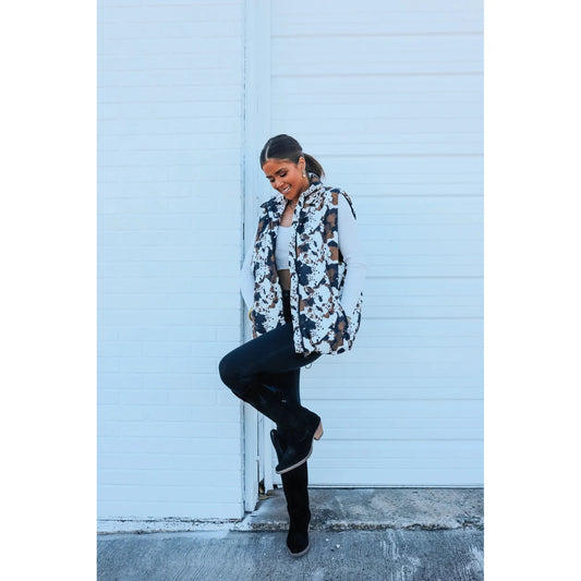 Front Porch Women's Brown Cowhide Vest