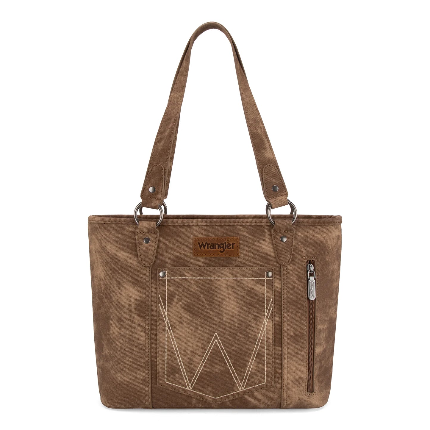 Montana West W Stitch Water Repellent Zippered Tote Bag- Multiple Colors