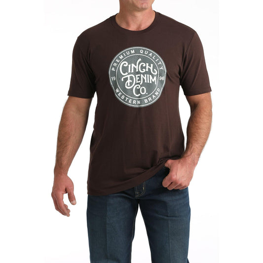 Cinch Men's Short Sleeve Graphic Tee Shirt- Brown