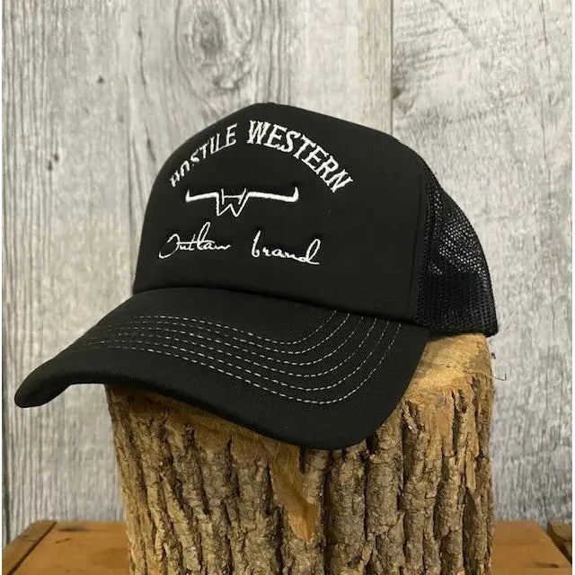 Hostile Western Foam Trucker Cap- Black