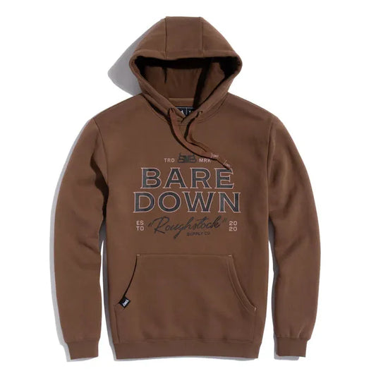 Baredown Unisex Long Sleeve Ride Through Heavyweight Hoodie- Brown