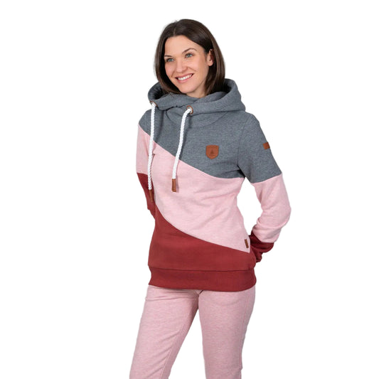 Wanakome Selene Women's Long Sleeve Hoodie - Heather Pink Mix