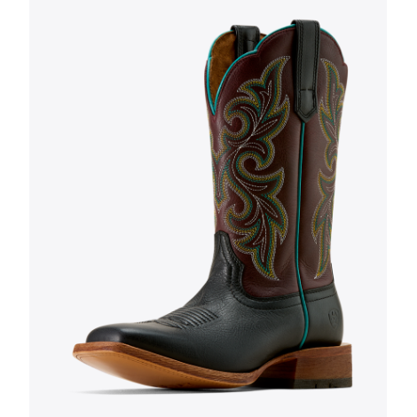 Ariat Women's County Lane Wide Square Toe Western Boot-Basic Black - Irvine Tack & Western Wear