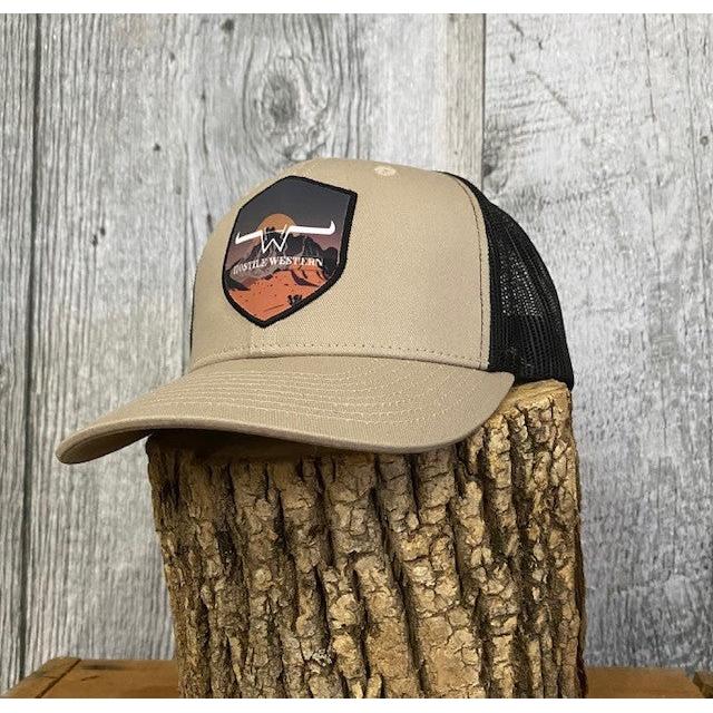Hostile Western Patch Cap- Beige/ Black