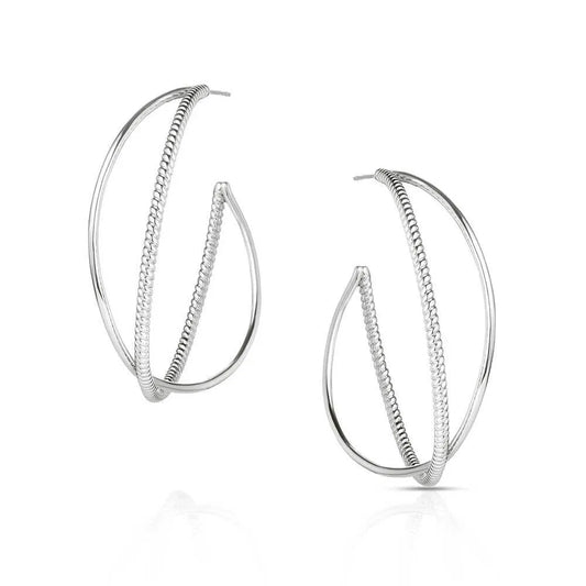 Montana Silversmith Rope and Radiance Hoop Earrings