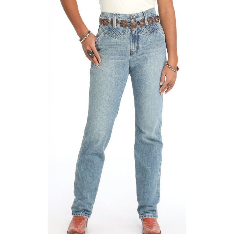 Cinch Women's Quinn Bareback Jeans- Light Stone