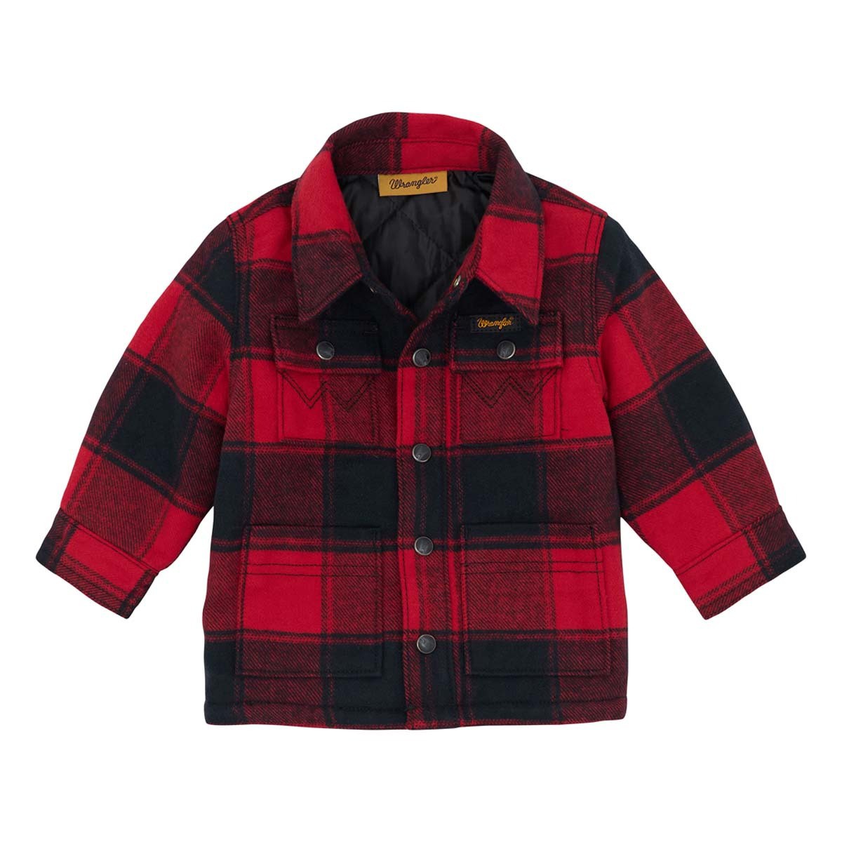 Wrangler Baby Flannel Lined Long Sleeve Shirt Jacket- Red Buffalo