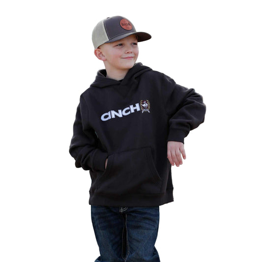 Cinch Boys Long Sleeve Pullover Hoodie - Brown