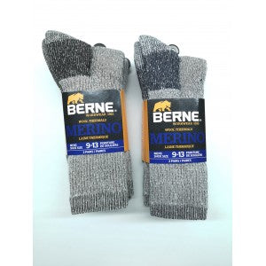 Berne  Men's Hiker Merino Wool Socks- 2 pair