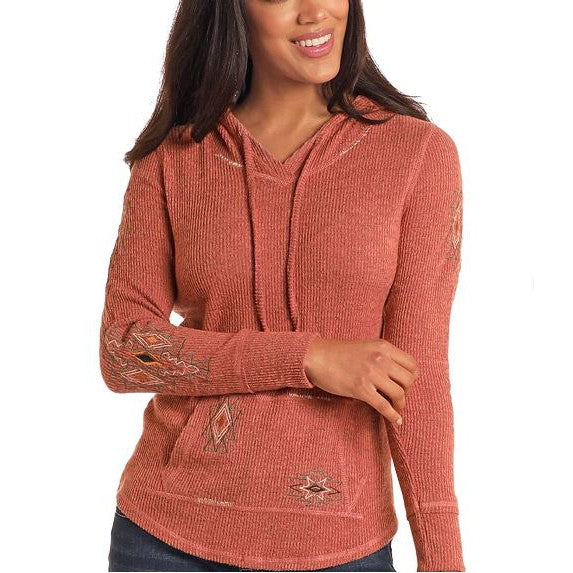 Panhandle Women's Long Sleeve  Hoodie- Rose/Mauve