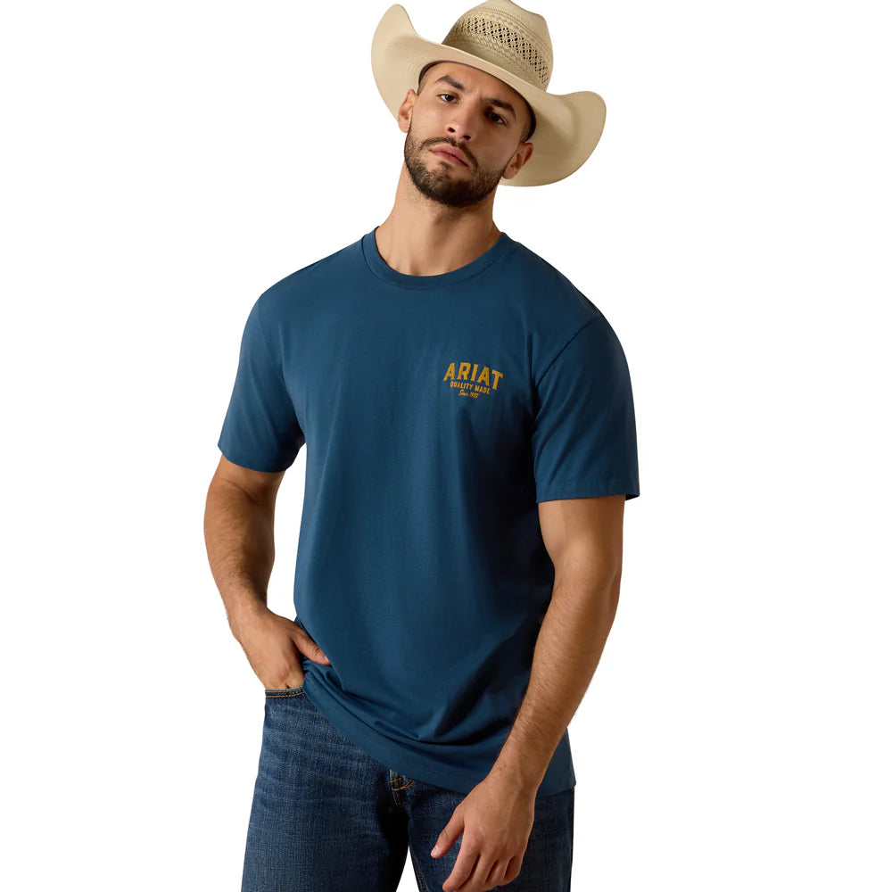 Ariat Men's Quality Wood States Classic Fit Short Sleeve Tee Shirt- Key Largo