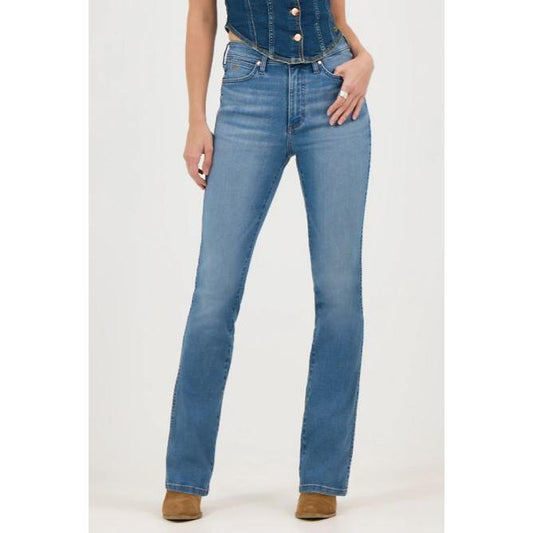 Wrangler Women's Lainey Wilson Boot Huggers Jeans- Wrangler Blue Wash