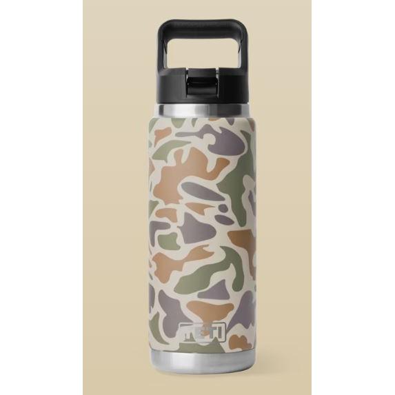 Yeti Rambler 769 ml Water Bottle w/Straw Cap - Tan Camo