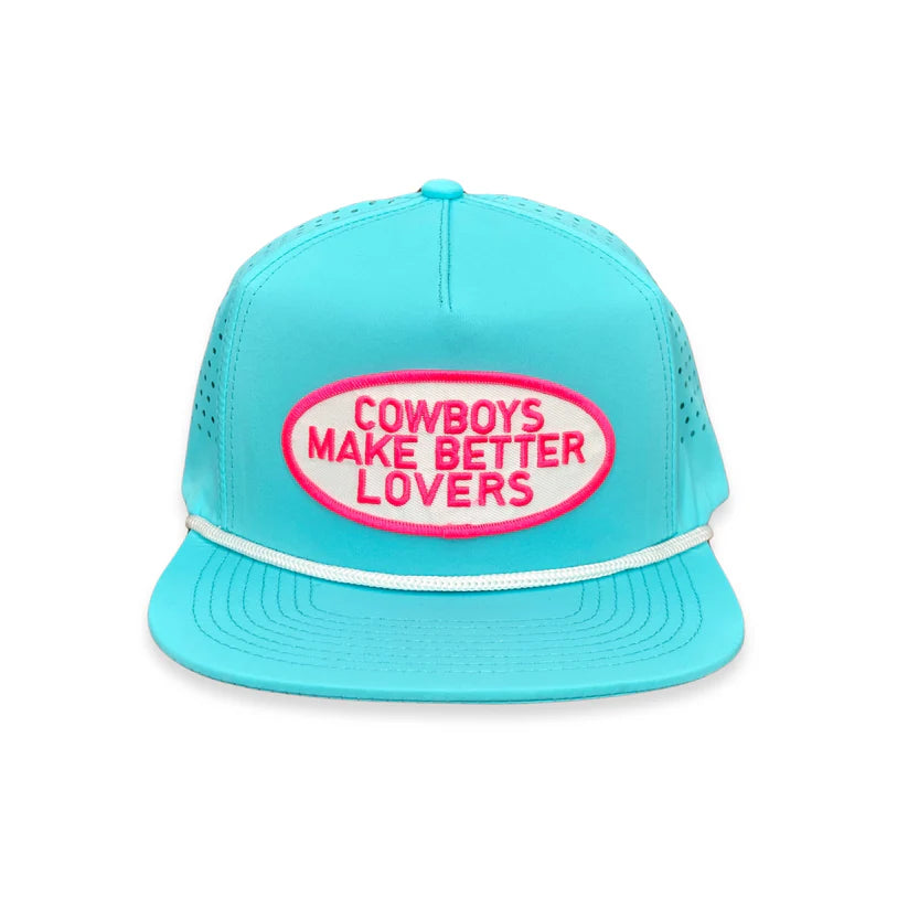 Cactus Alley PW Cowboys Make Better Lovers Cap- Turquoise
