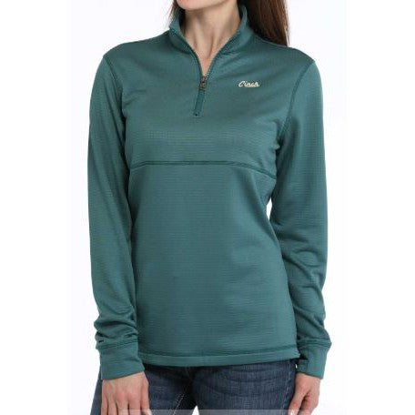 Cinch Women's Long Sleeve Pullover- Green