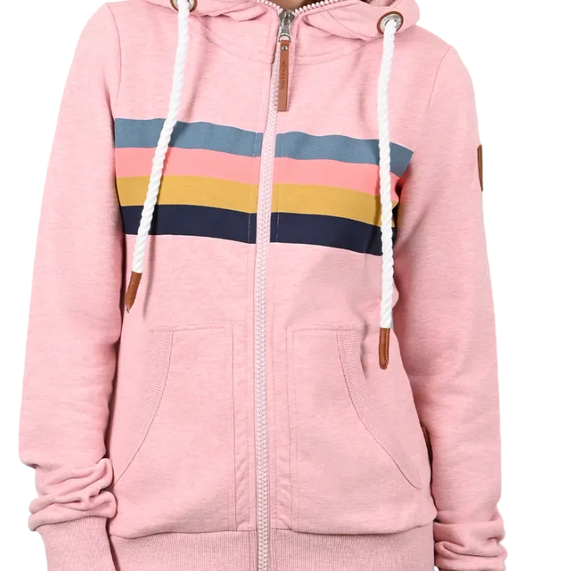 Wanakome Seastar Full Zip Hoodie - Heather Pink
