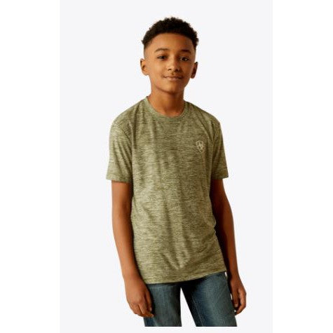 Ariat Boy's Short Sleeve Tree Bark Camo Charger Tee Shirt
