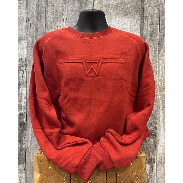 Hostile Western Unisex Long  Sleeve Embossed Logo Sweatshirt- Multiple Colours