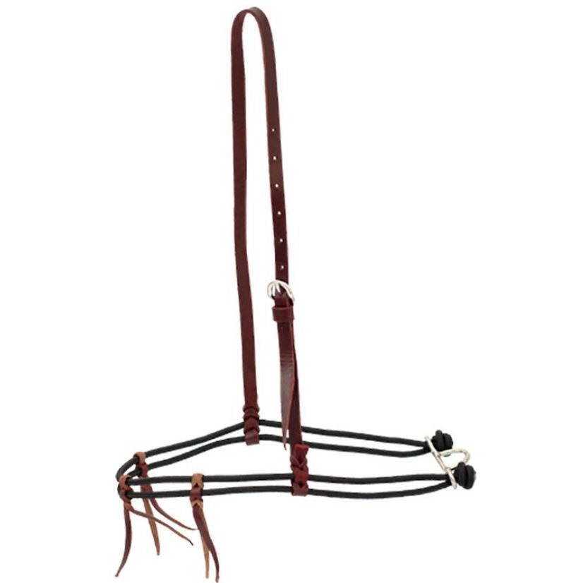 Noseband Double Diamond Braided Rope with 3 Latigo Braided Ties