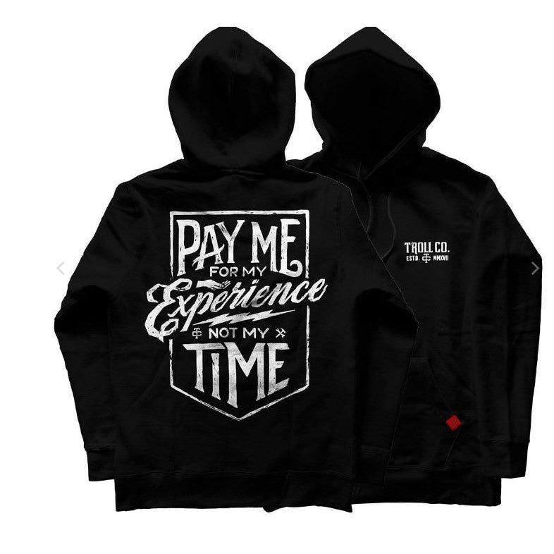 Troll Clothing Co. Women's Pay Me Hoodie- Black