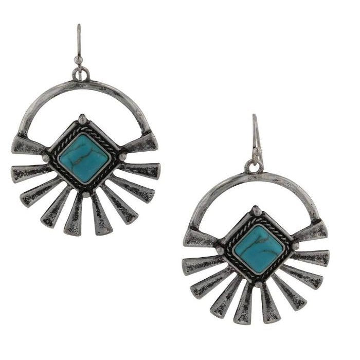 Montana Sunburst Sky Turquoise Earrings