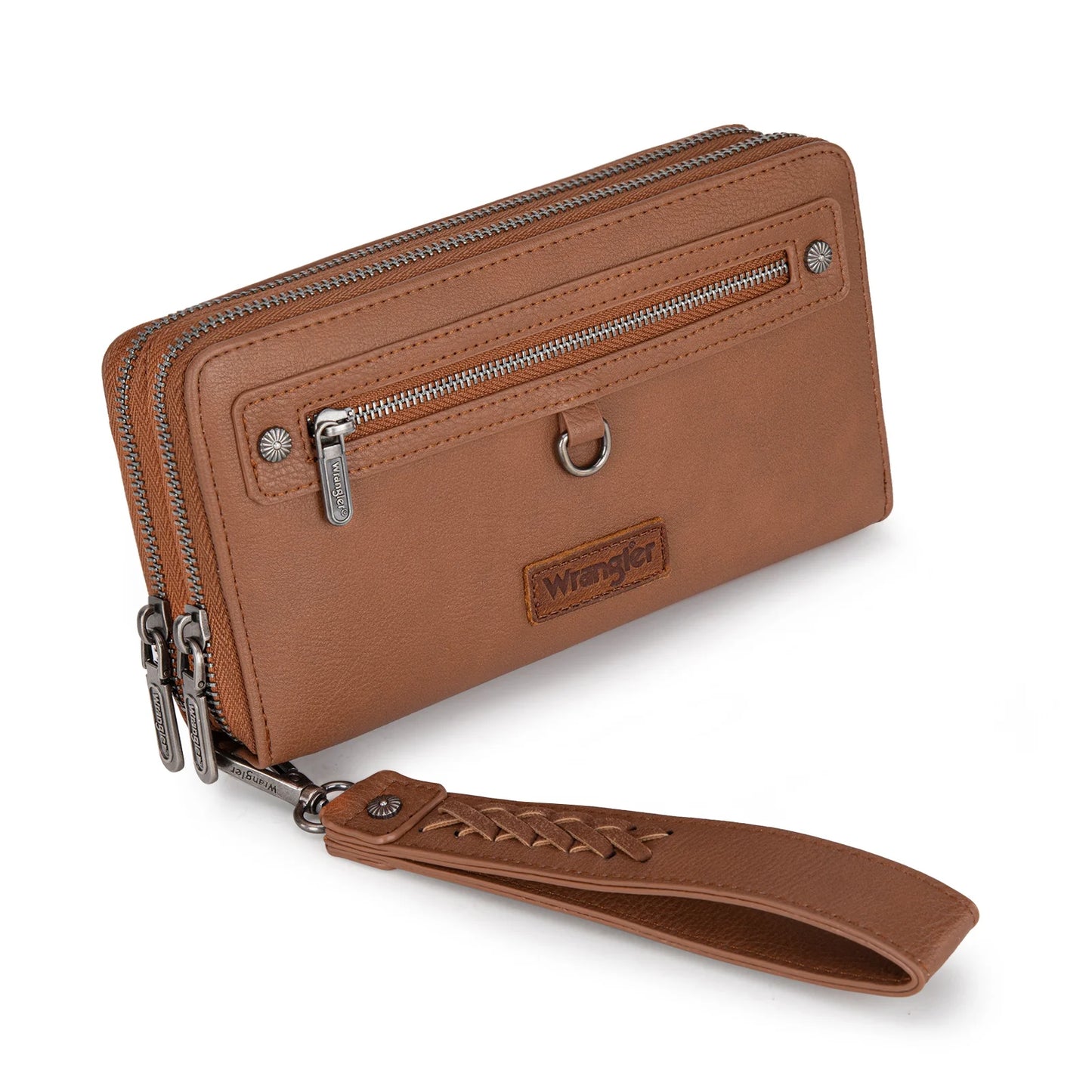 Wrangler Dual Zipper Compartment Large Wallet- Multiple Colors