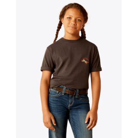 Ariat Girl's Short Sleeve Treat Supply Tee Shirt- Vintage Black