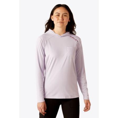 Ariat Women's Rebar Sunblocker Hooded T-Shirt - Pastel Lilac