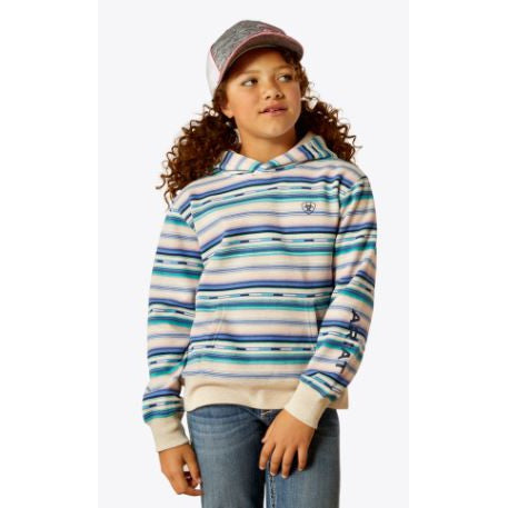 Ariat Girl's Long Sleeve Ariat 2.0 Hoodie- Stream Serape Print