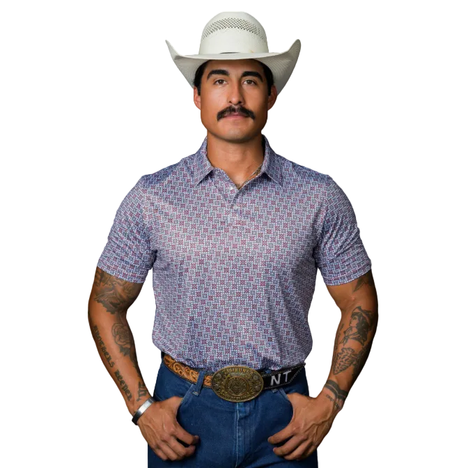Ferrell Brand Men's The Colton  Short Sleeve Polo - Red