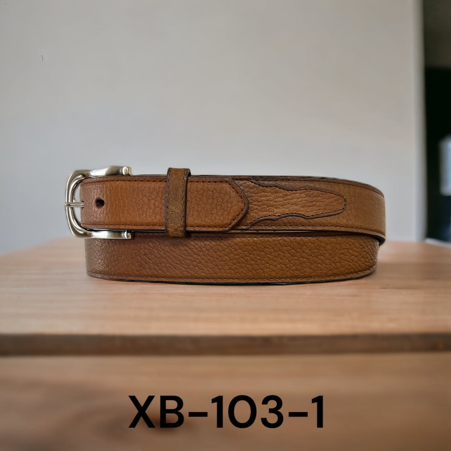 Twisted X Belt - Brown Pebbled Design