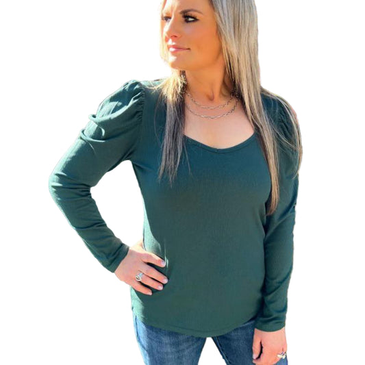 Sterling Kreek Women's Something Classy Long Sleeve Shirt- Green