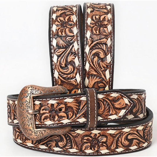 American Darling Unisex Hand Carved Western Leather Belt