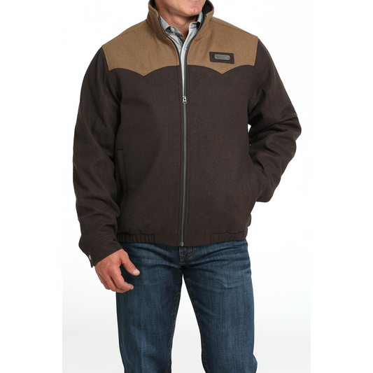Cinch Men's Long Sleeve Wooly Jacket- Brown